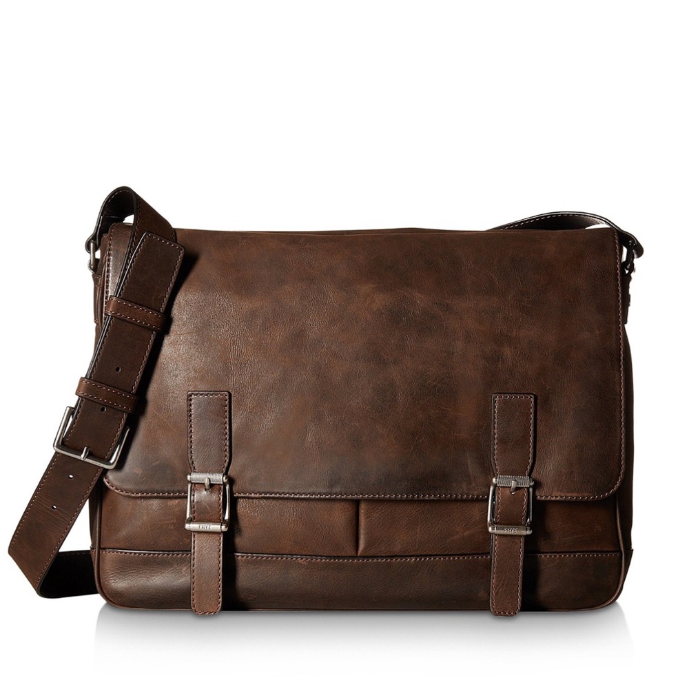 Frye Dark Brown Leather Laptop Bag